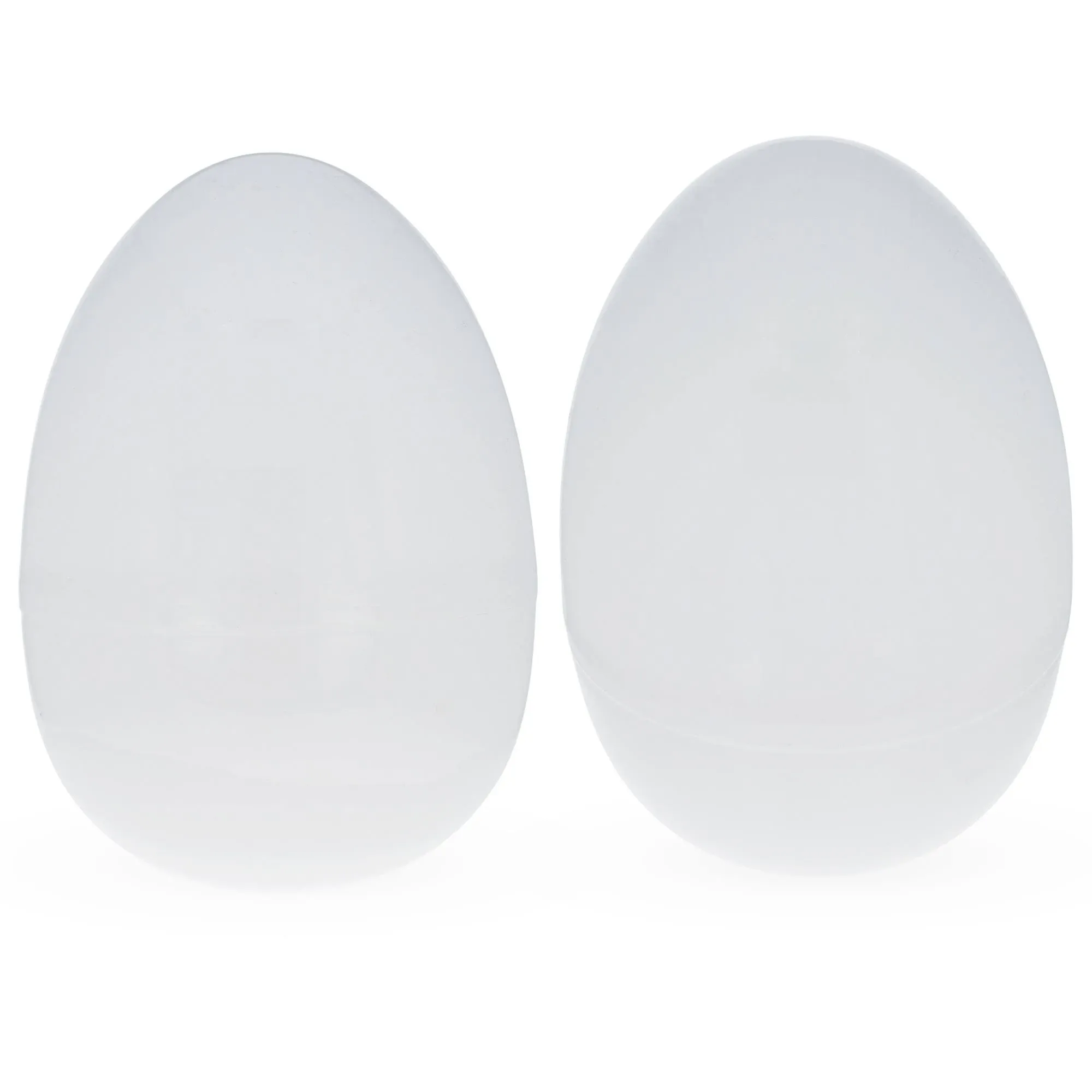 Snowy Delight: Set of 2 White Plastic Jumbo Size Easter Eggs 10 Inches