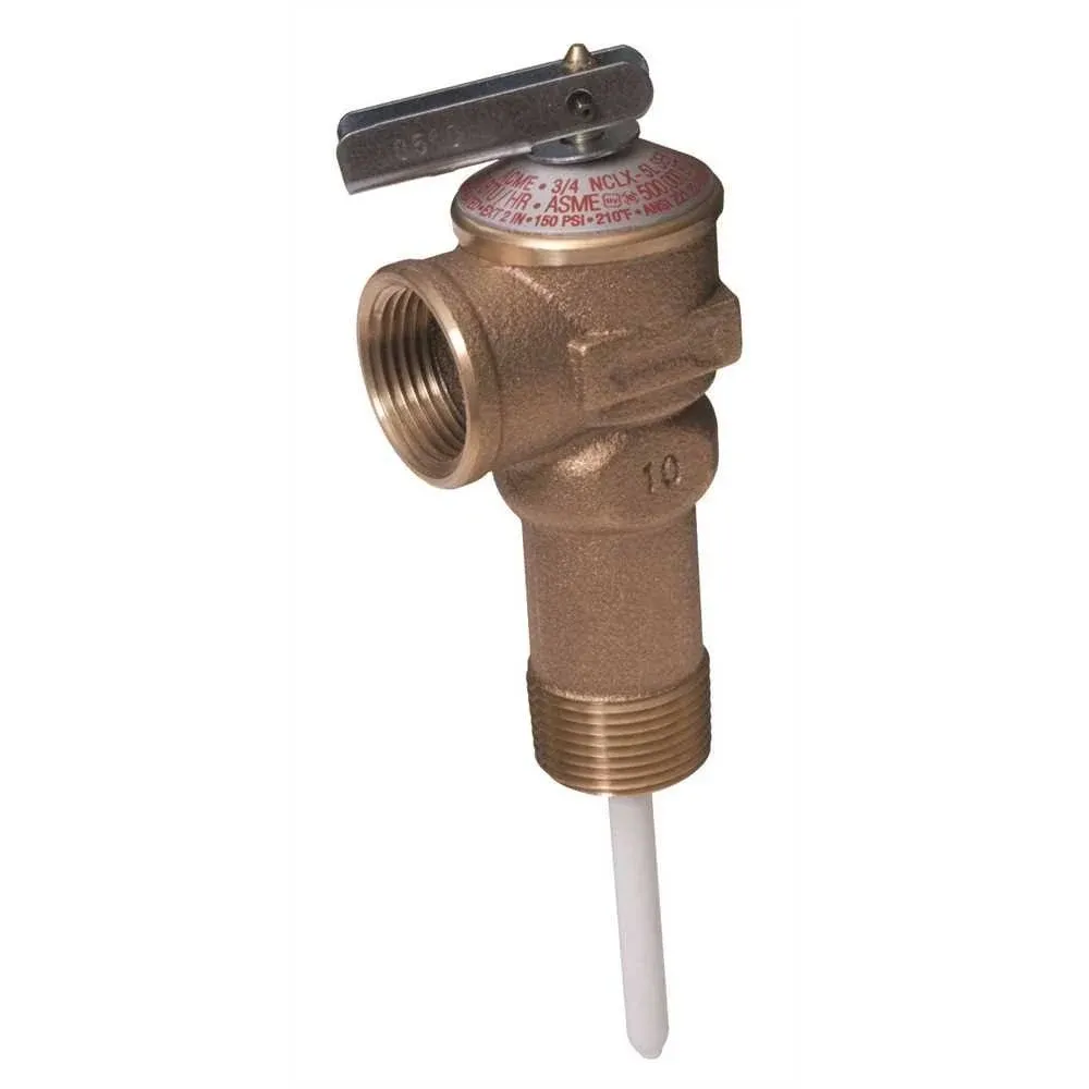 Cash Acme NCLX-5LX 3/4&#034; Temperature &amp; Pressure Water Heater Relief Valve - New