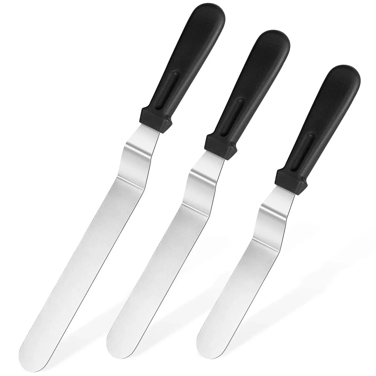 Icing Spatula, Offset Spatula Set With 6&#034;, 8&#034;, 10&#034; Blade,Stainles<wbr/>s Steel Angle