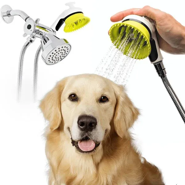 Wondurdog Quality at Home Dog Wash Kit for Shower | Water Sprayer Brush & Rubber