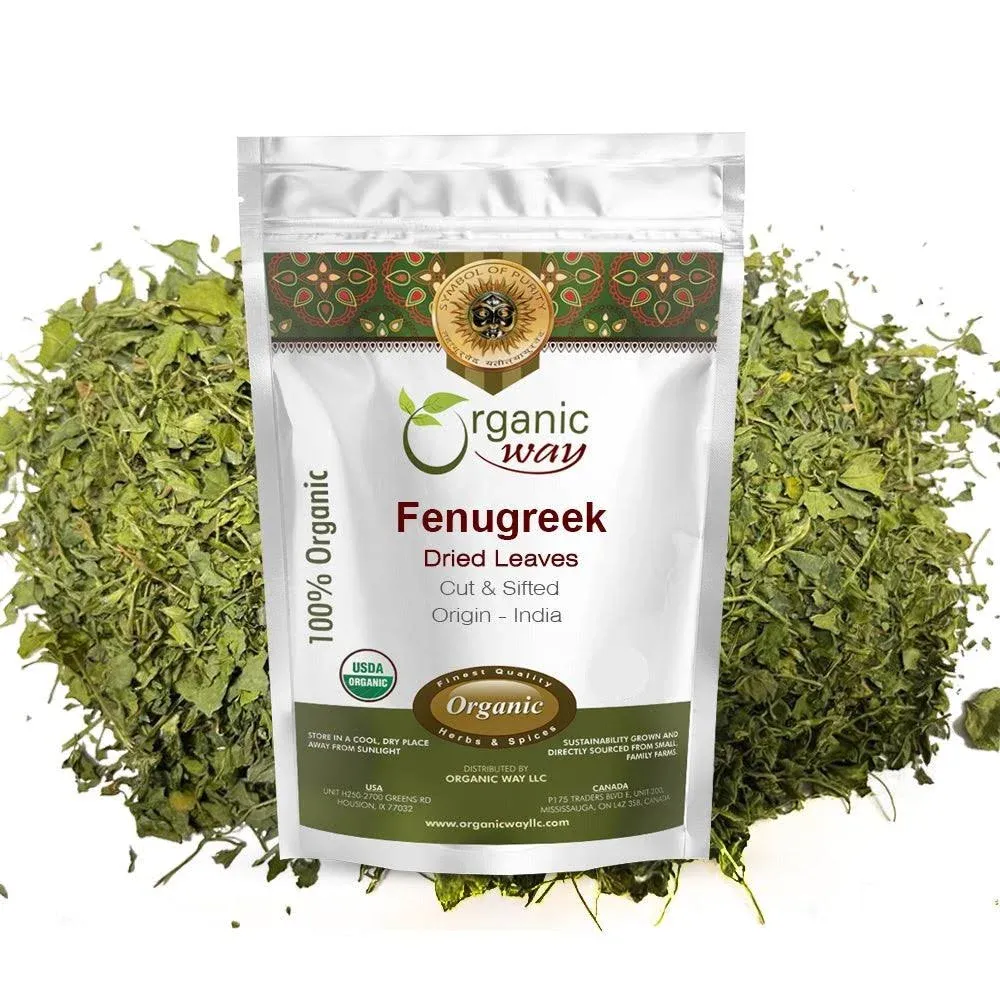 Organic Way Fenugreek Dried Leaves (Kasuri Methi) - Organic &amp; USDA Certified