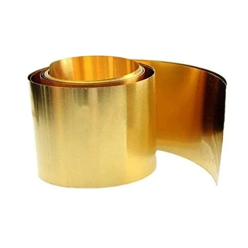 Stock 0.05mm x 100mm x 1000mm H62 Brass Metal Thin Sheet Foil Plate Roll