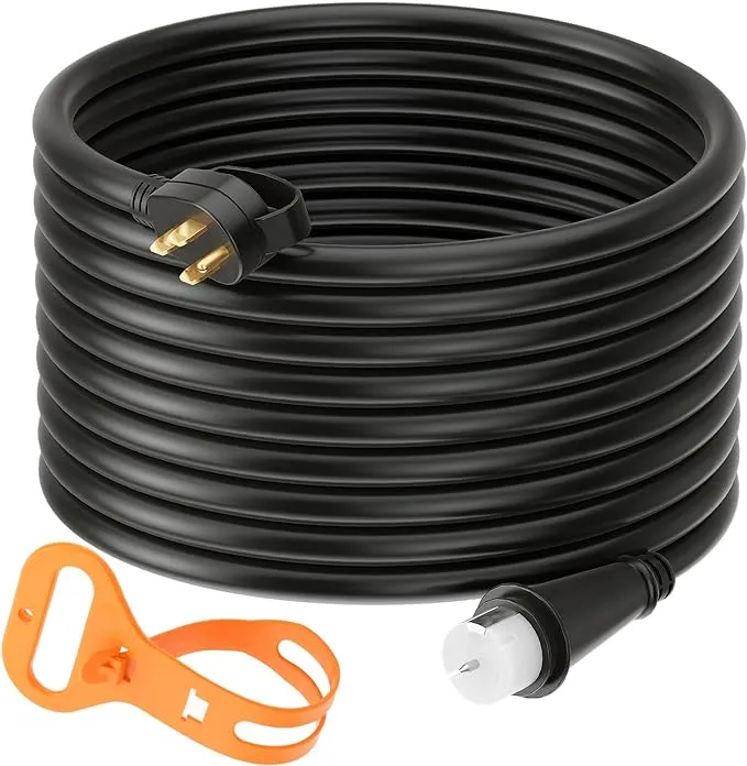 15Ft 50 Amp Heavy Duty Generator Extension Cord 125V 250V 12000W UL Listed Generator Power Cord N14-50P & SS2-50R Twist Lock Connectors