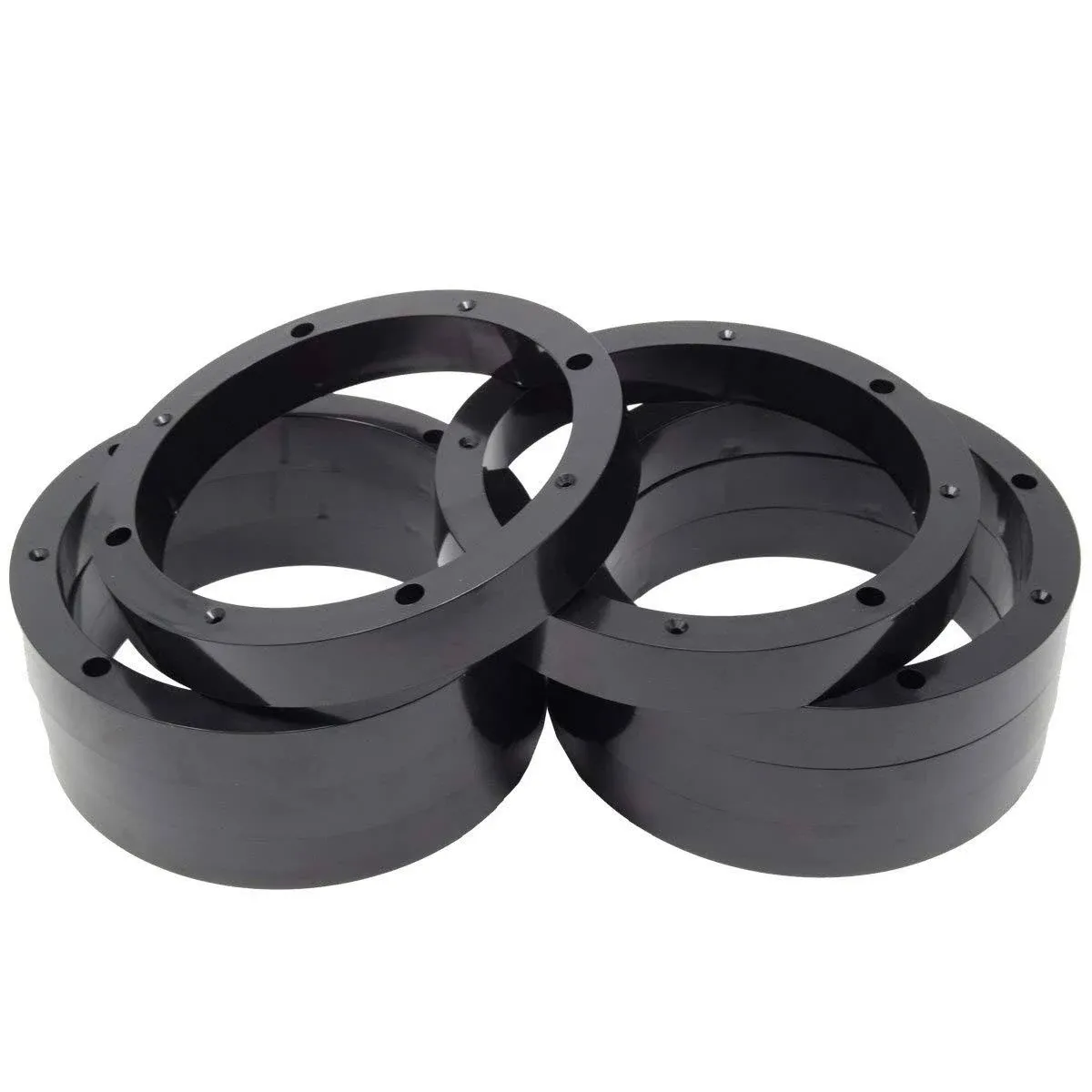 1 Pair 8.5" Plastic Speaker Spacer Rings - Subwoofer Mid Range Custom Installation Mounting Adapter