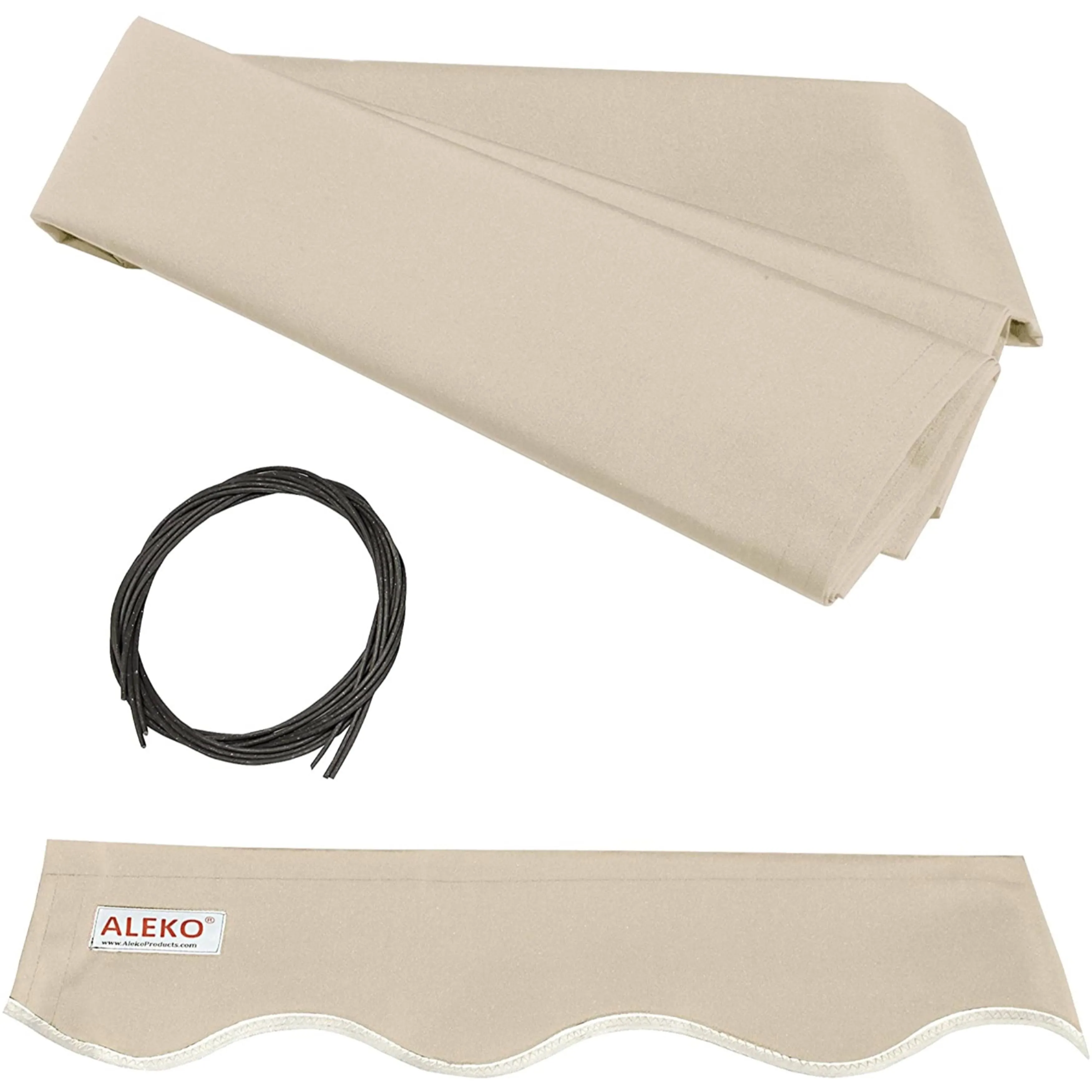 Aleko 20'x10' Retractable Awning Fabric Replacement Ivory Color