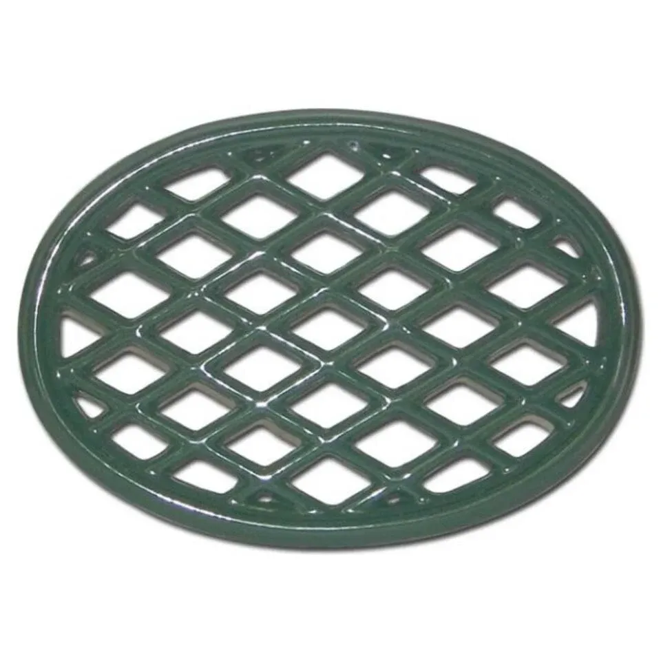 John Wright Cast Iron Lattice Trivet - Forest Green