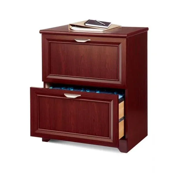 Realspace Magellan 23-1/2 inchw x 16-9/16 inchd Lateral 2-Drawer File Cabinet, Classic Cherry