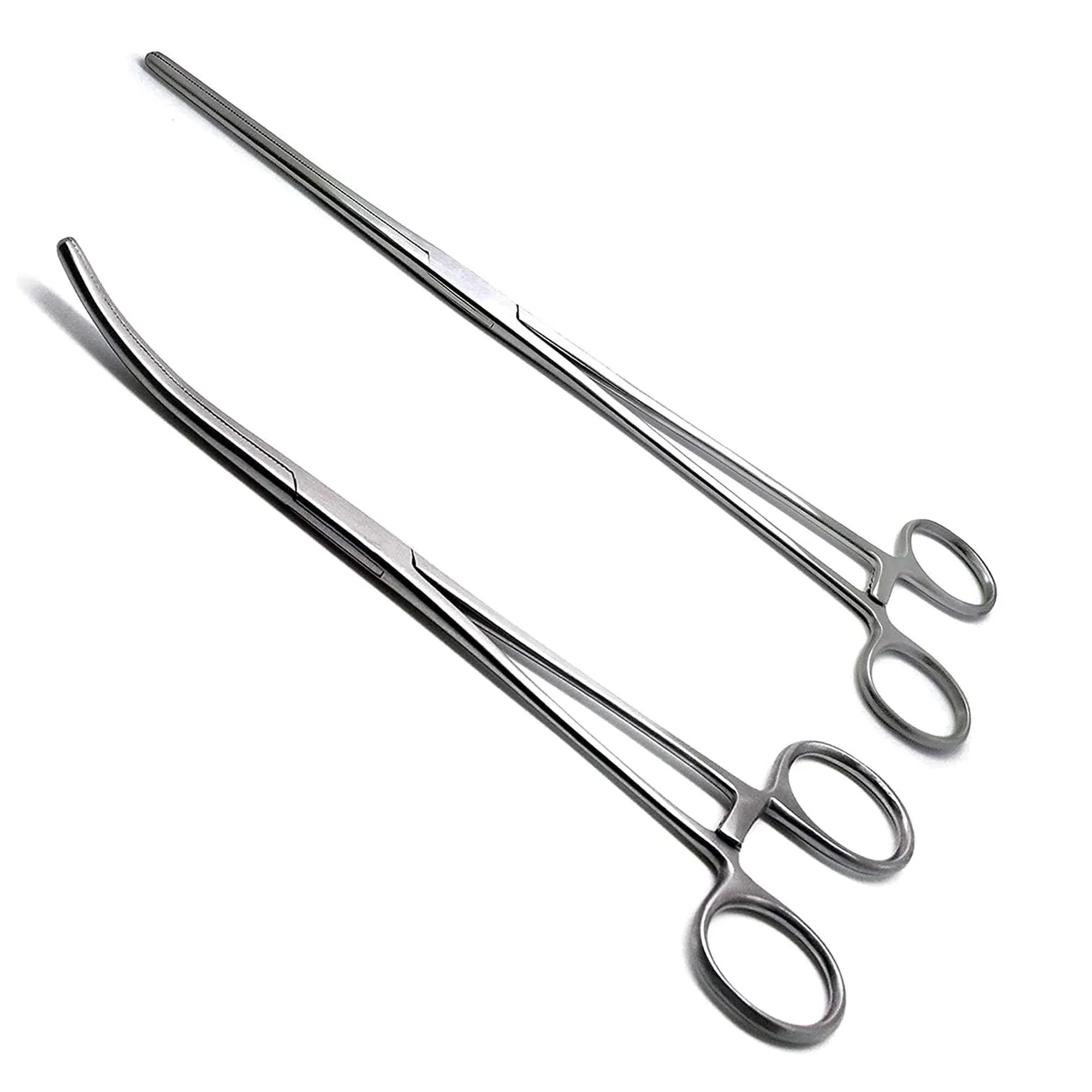 Set Of 2 Premium Quality 12&#034; Rochester Pean Hemostat Forceps Straight &amp; Curved C