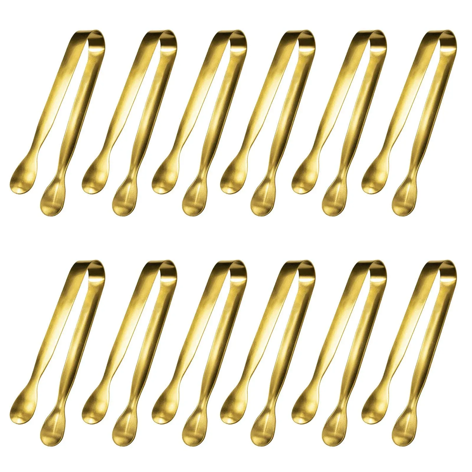 JCREN 12 Pcs Serving Tongs, Small Serving Utensils for Parties Catering Gold ...