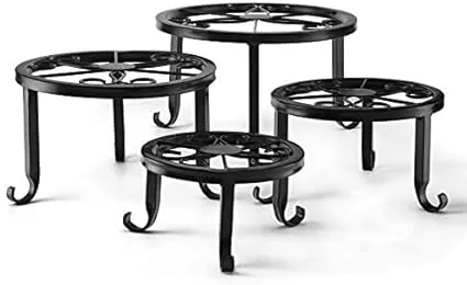 THIKDIKAKT 4 Pack Metal Potted Plant Stands - Heavy Duty Flower Pot Stands- R...