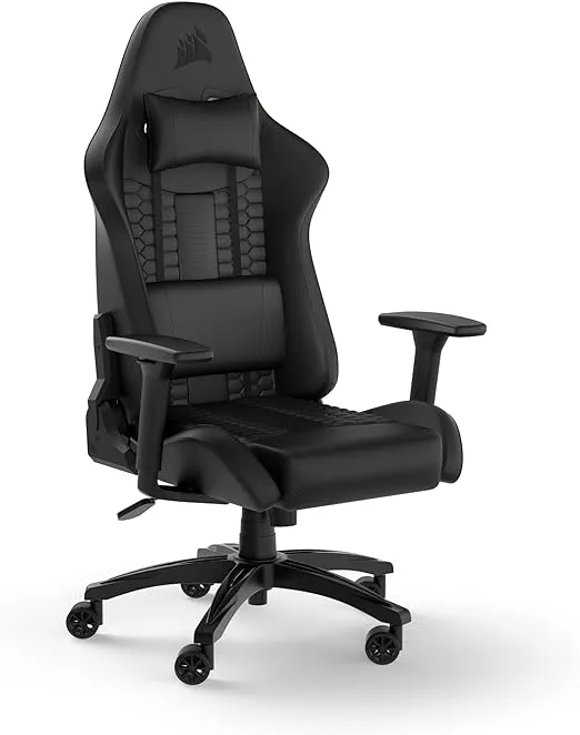 Corsair TC100 Relaxed Gaming Chair (Black, Leatherette)