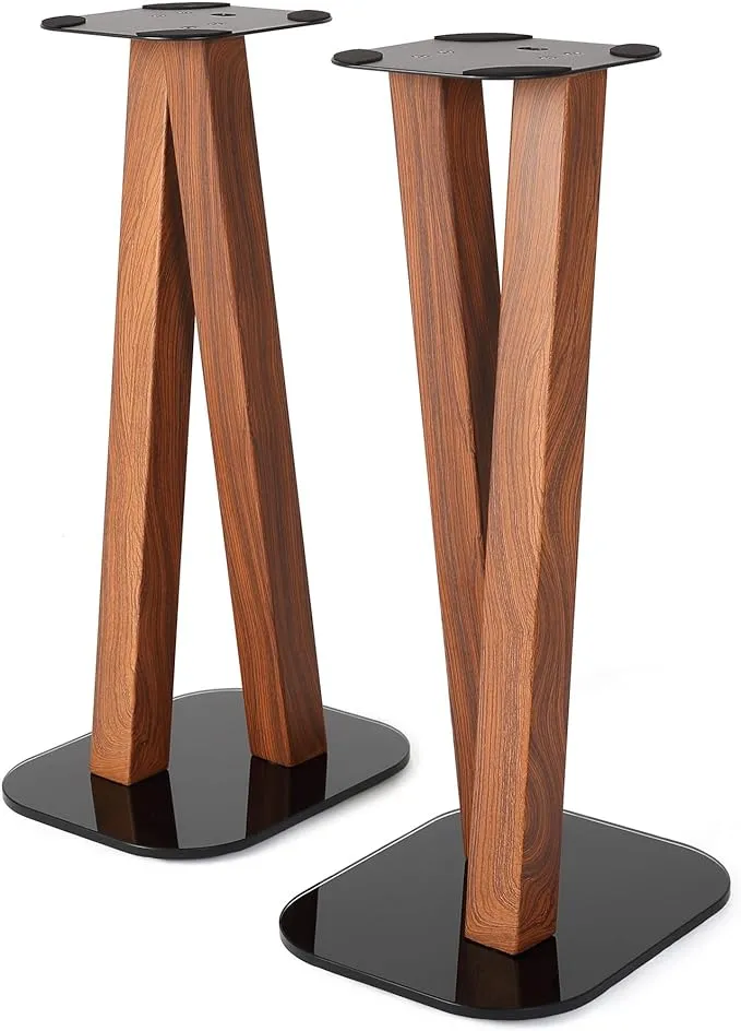 EXIMUS One Pair Fixed Height Universal Speaker Floor Stands - Cedar - 600 Series