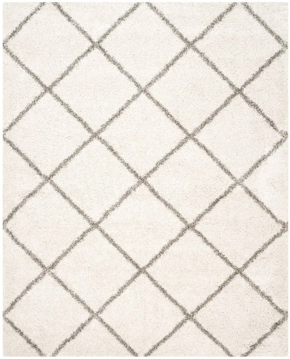 Hudson Shag Diamond Ivory/Gray Area Rug