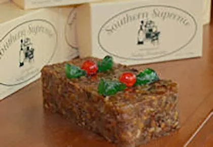 Southern Supreme Holiday Fruit Cake 1 Lb in Gift Box