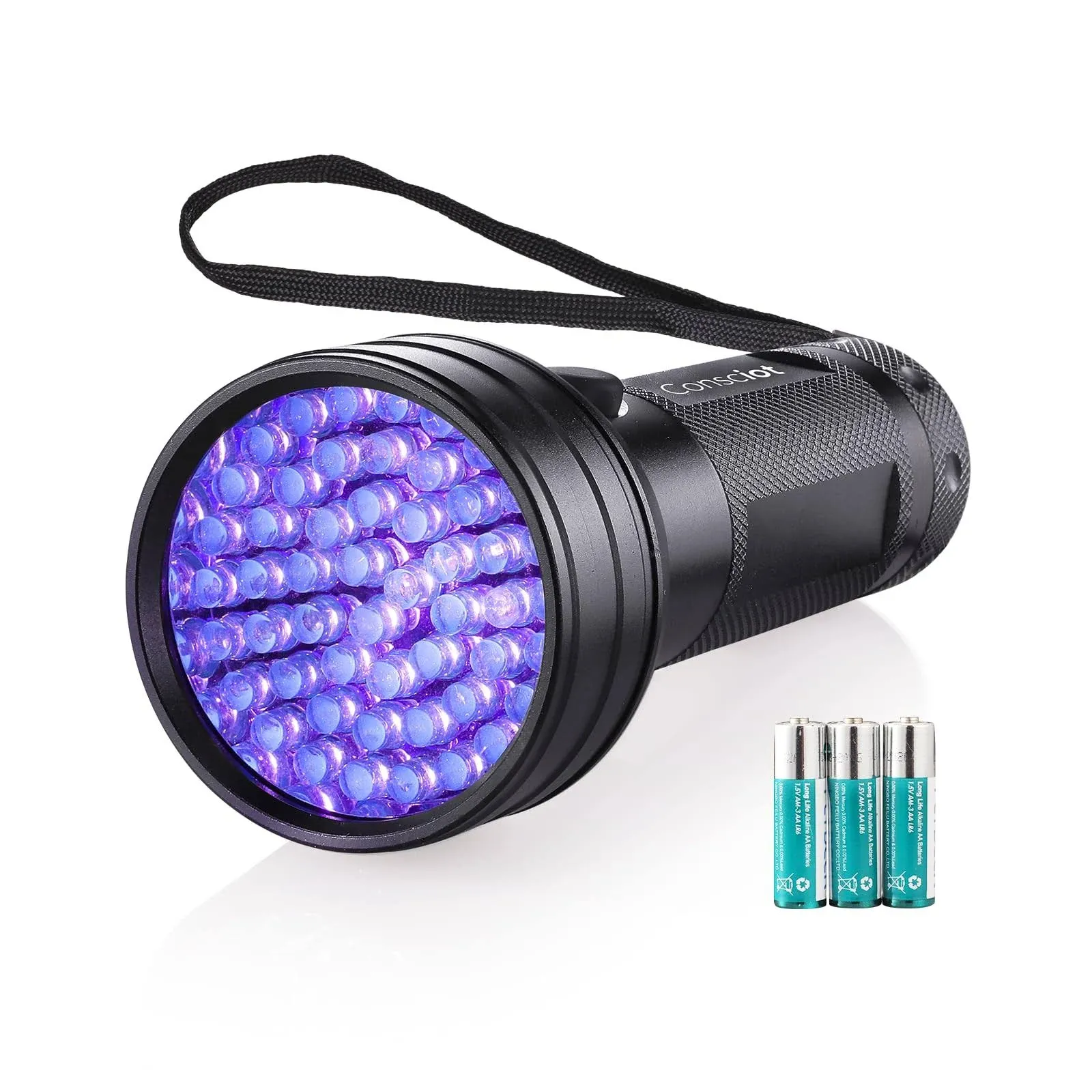 UV Flashlight Black Light, Consciot 51 LED 395nm Ultraviolet Blacklight, Portabl