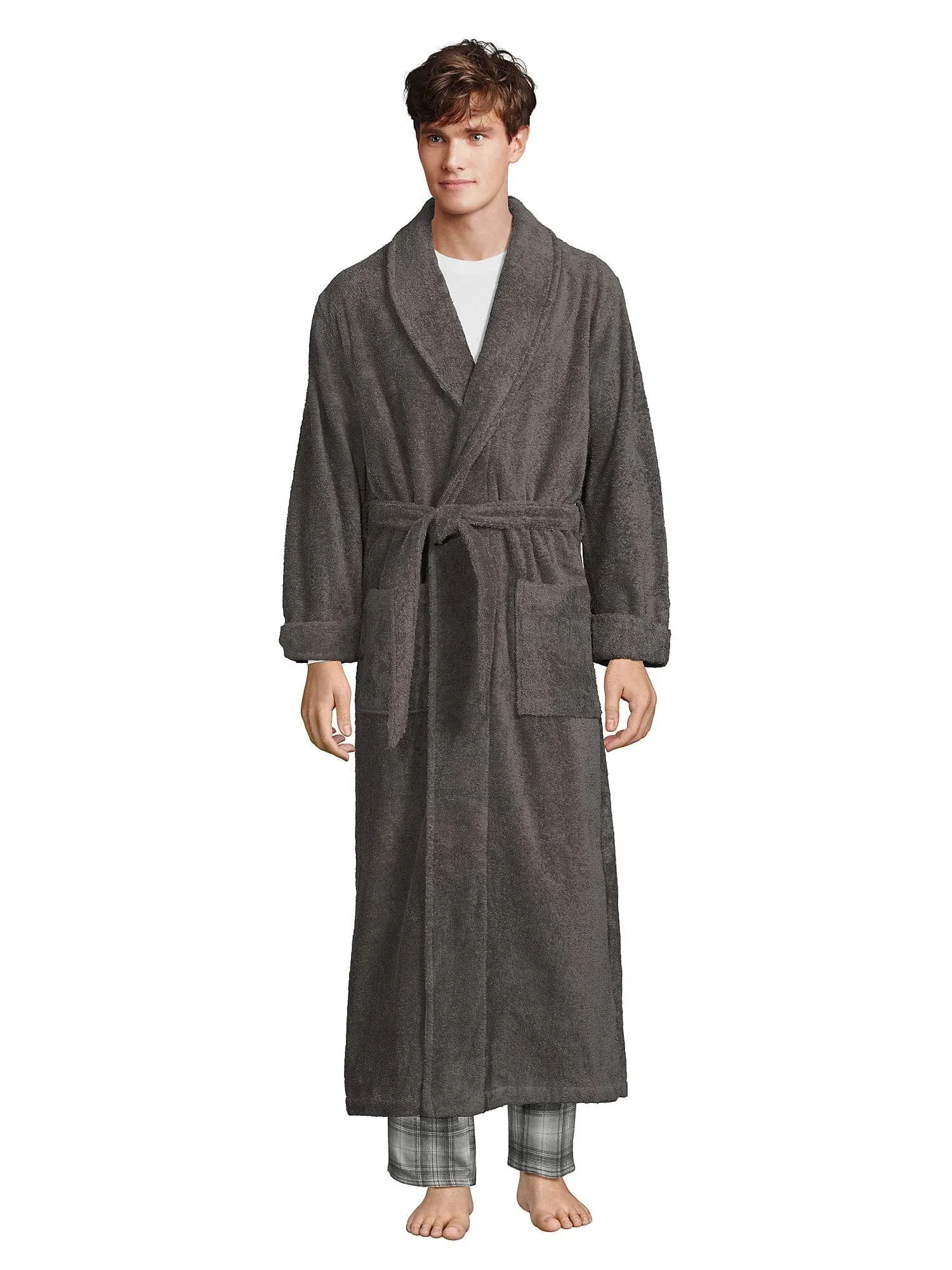 Men's Lands' End Full-Length Turkish Terry Robe