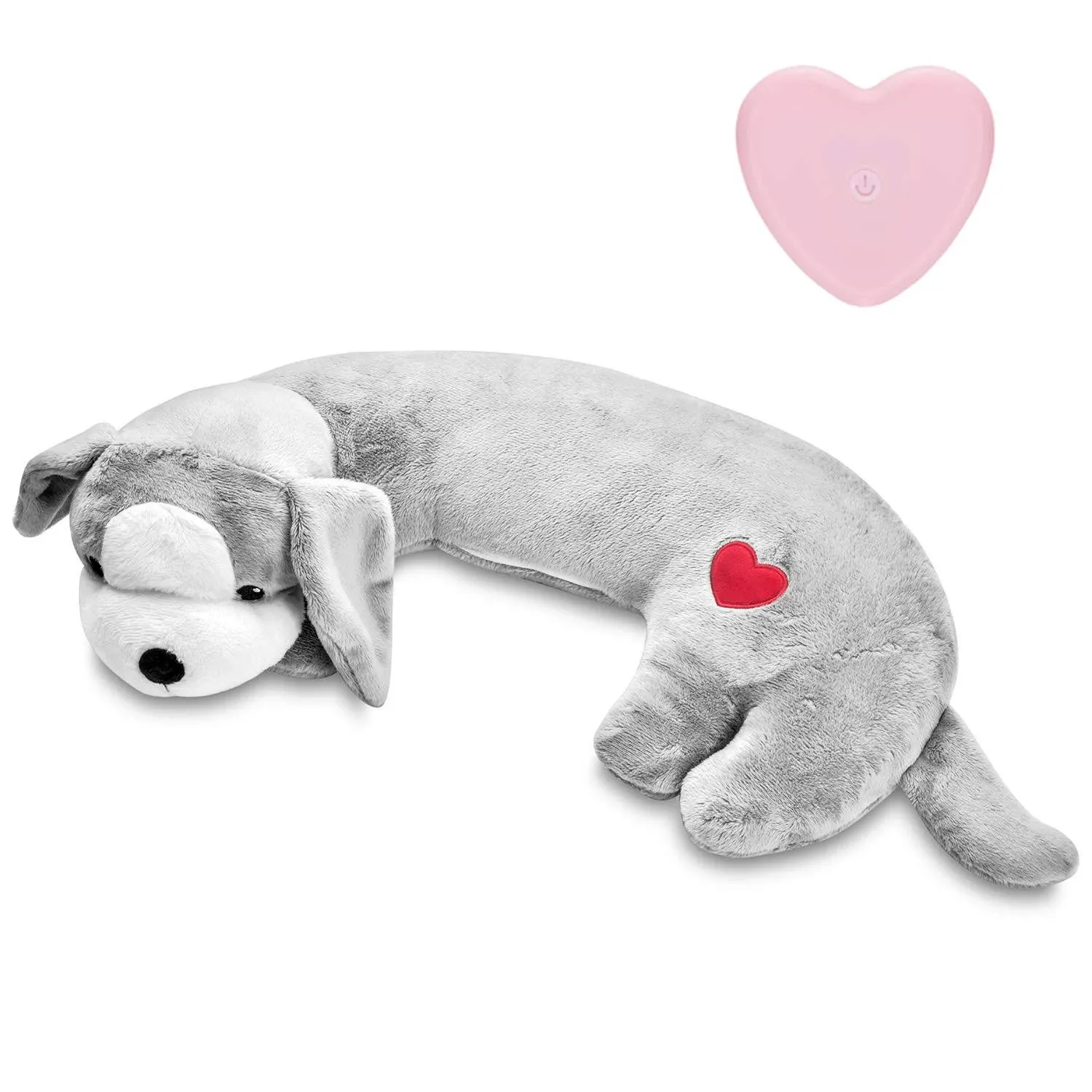 Moropaky Hearbeat Toy for Dog Anxiety Relief Behavioral Training Aid Toy, Grey