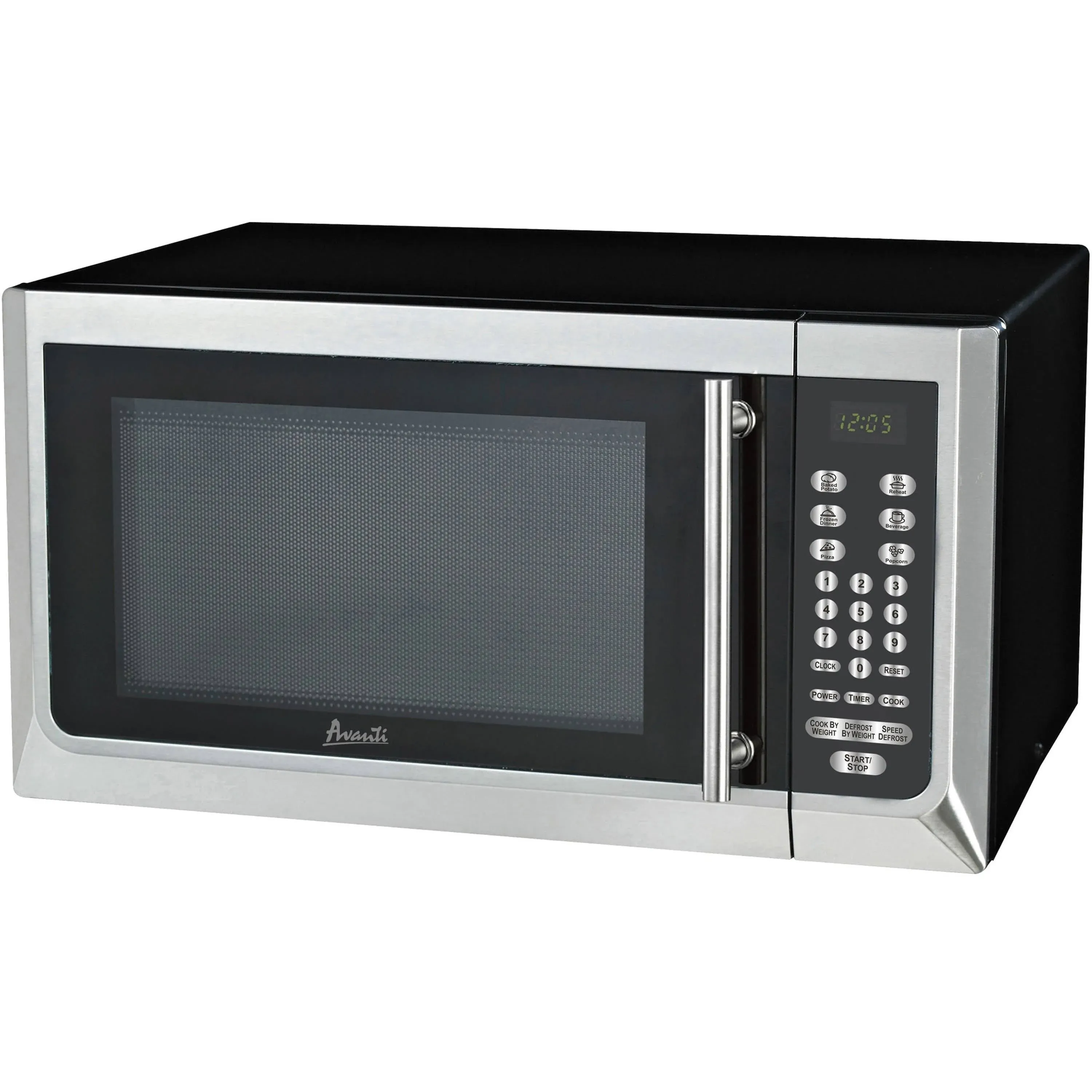 Avanti 1.6 cu. ft. Microwave Oven - Stainless Steel with Black Cabinet / 1.6 cu. ft.