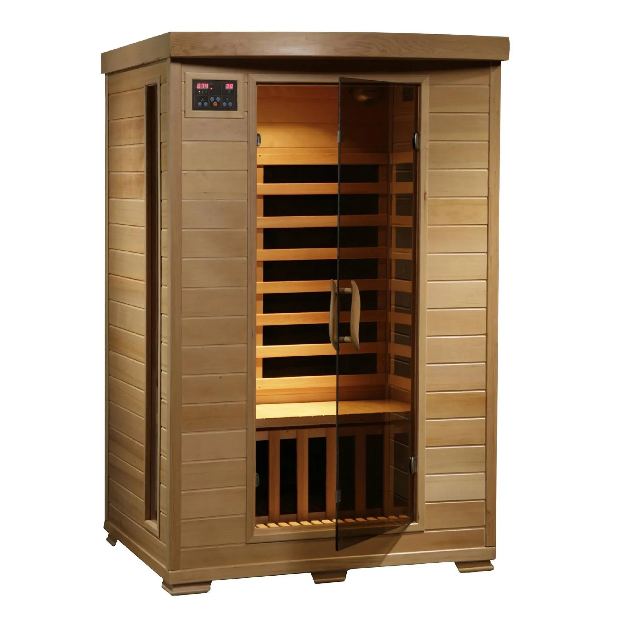 Radiant 2-Person Hemlock Infrared Sauna with 6 Carbon Heaters