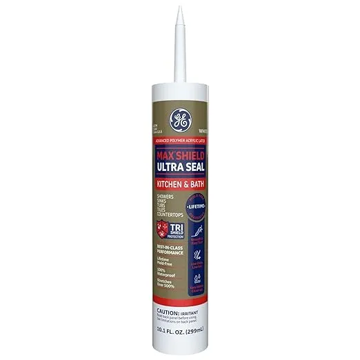 GE Max Shield Painter&#039;s Siliconized Acrylic Latex Sealant Caulk White 10.1oz