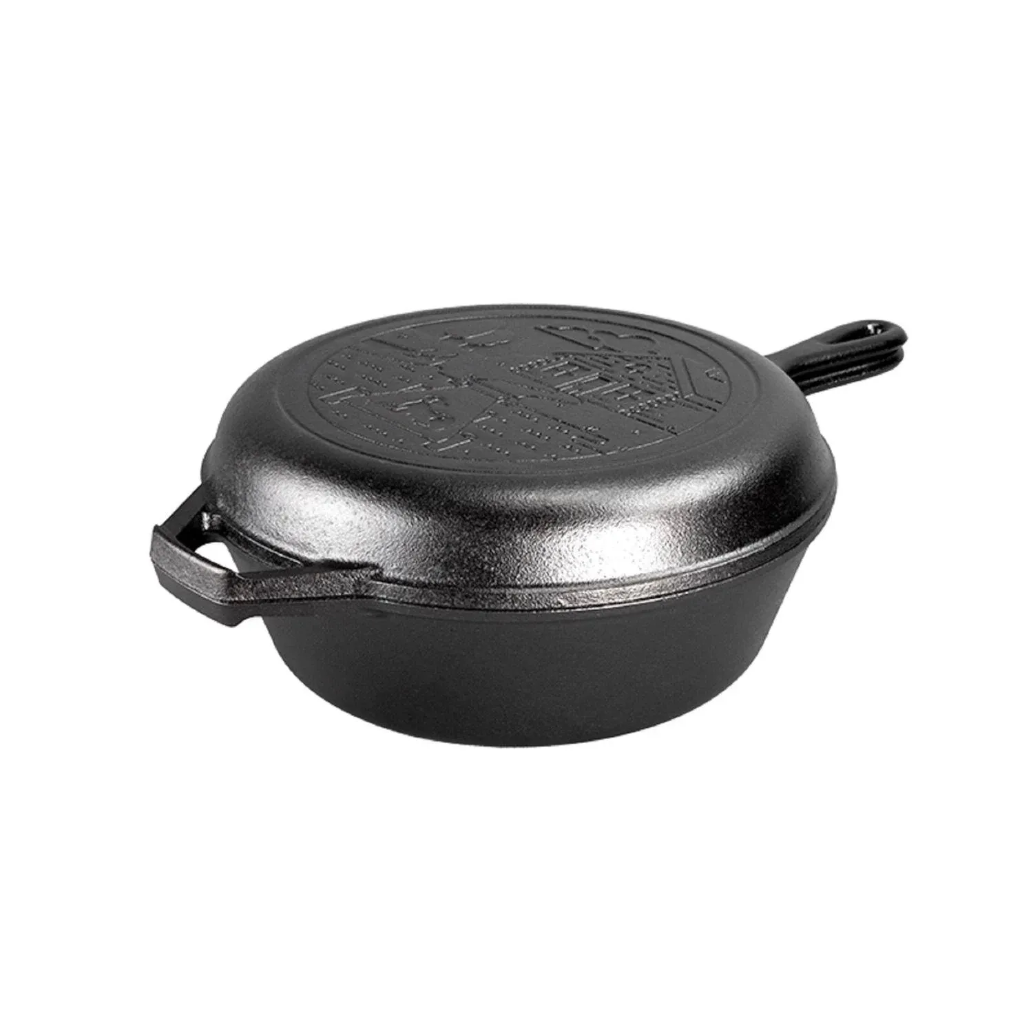 Cast Iron Wanderlust Series, Cabin Combo Cooker, 3.2 Quart\u200b Black