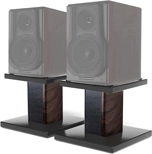 MAYQMAY 11.81 Inch(30cm) Wood Speaker Stands for Home-Cinema HiFi Desktop and...