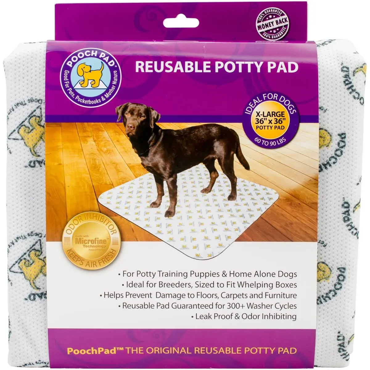 Poochpad White - Reusable Absorbent Potty Pad-X-Large 36"x36"