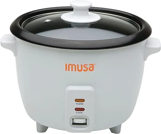 Imusa Electric Rice Cooker with Bowl 8 cup (Uncooked) 16 cup (Cooked)