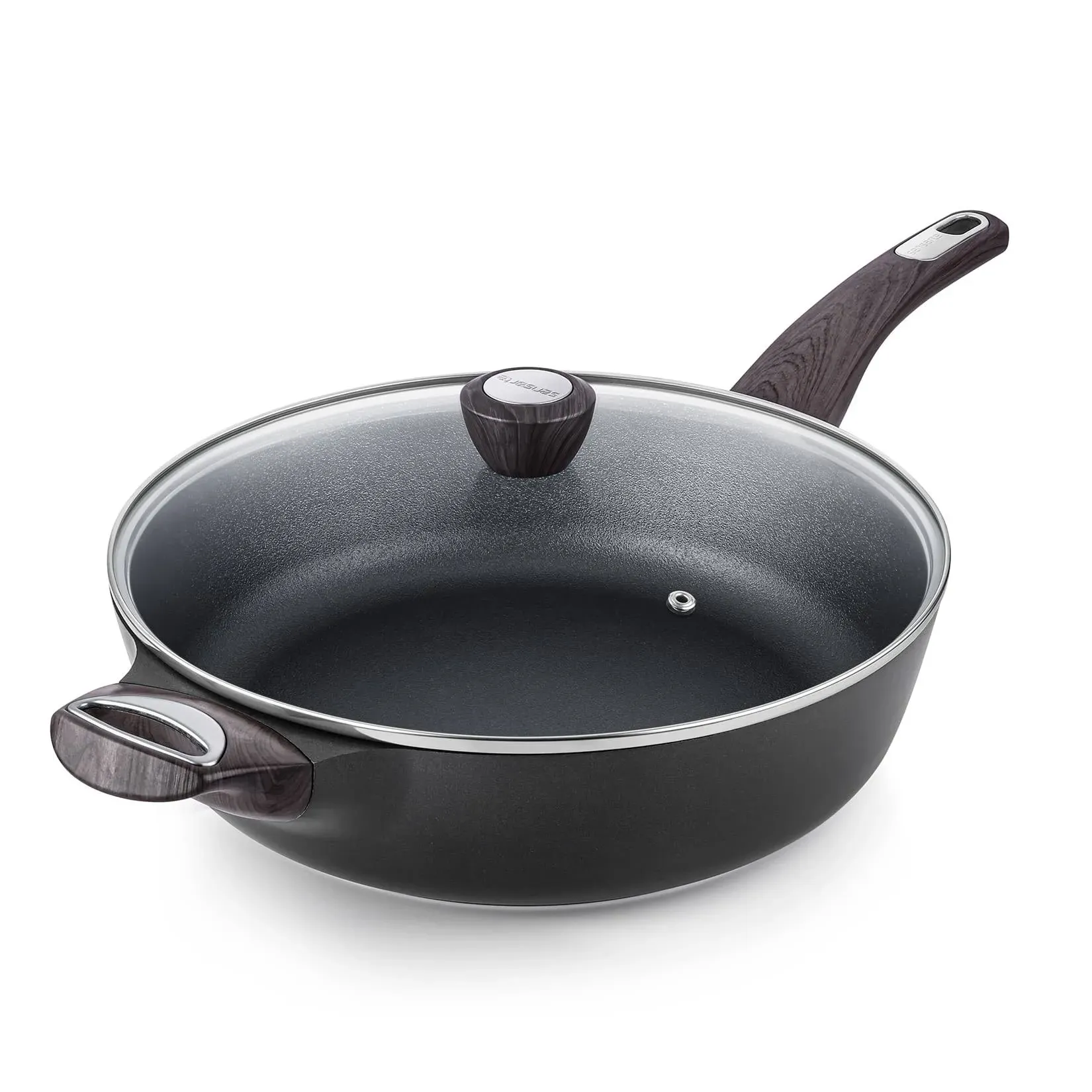 SENSARTE Nonstick Deep Frying Pan,9.5/12 Inch Non  Assorted Sizes , Colors 