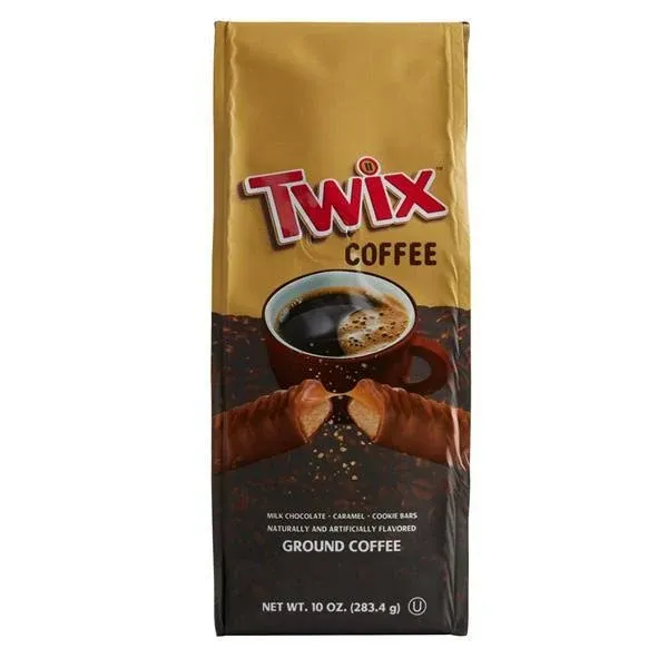 Twix Milk Chocolate, Caramel &amp; Cookie Bar Flavored Ground Coffee, 10 oz bag