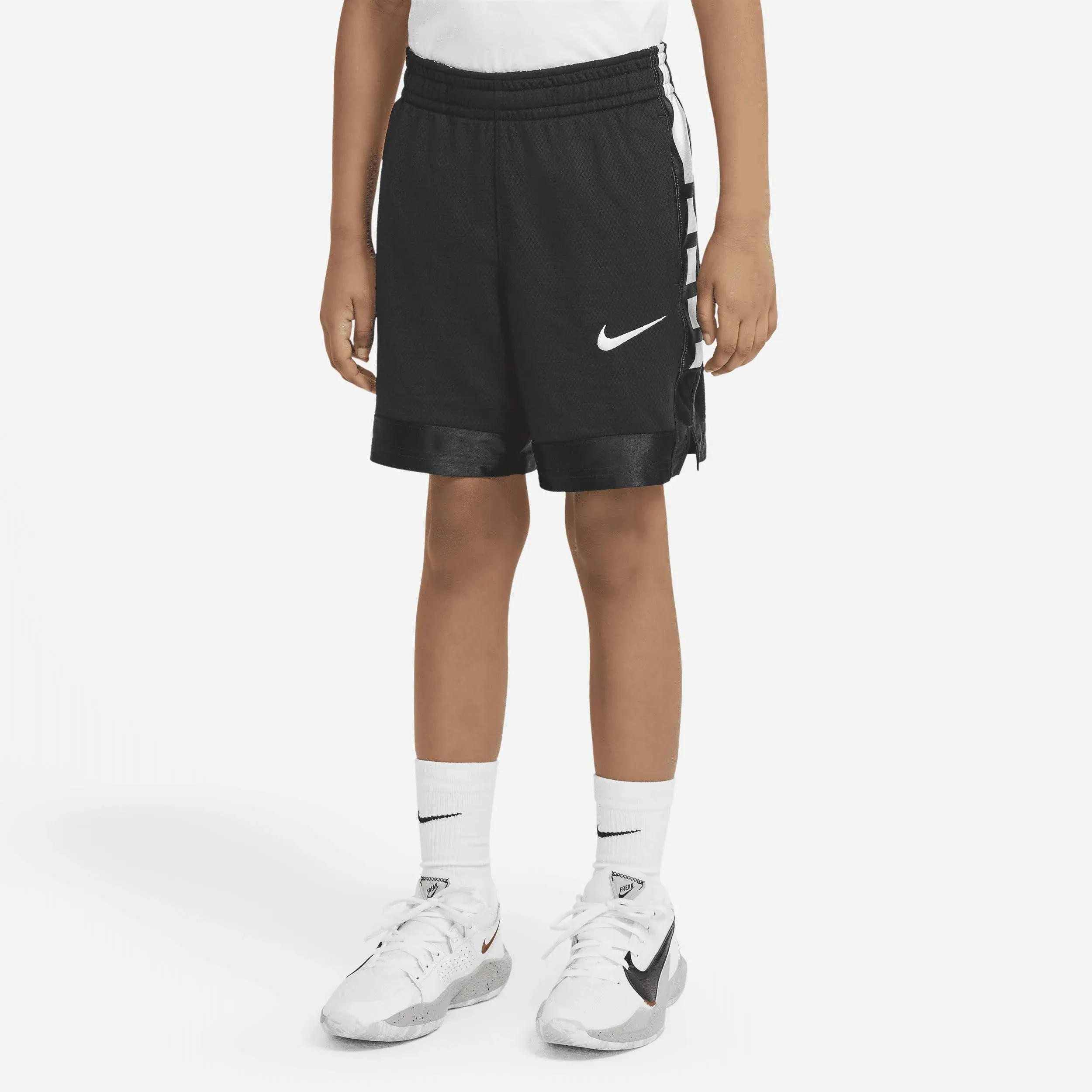 Nike Dri-Fit Elite Basketball Shorts - Boys' S Black/White