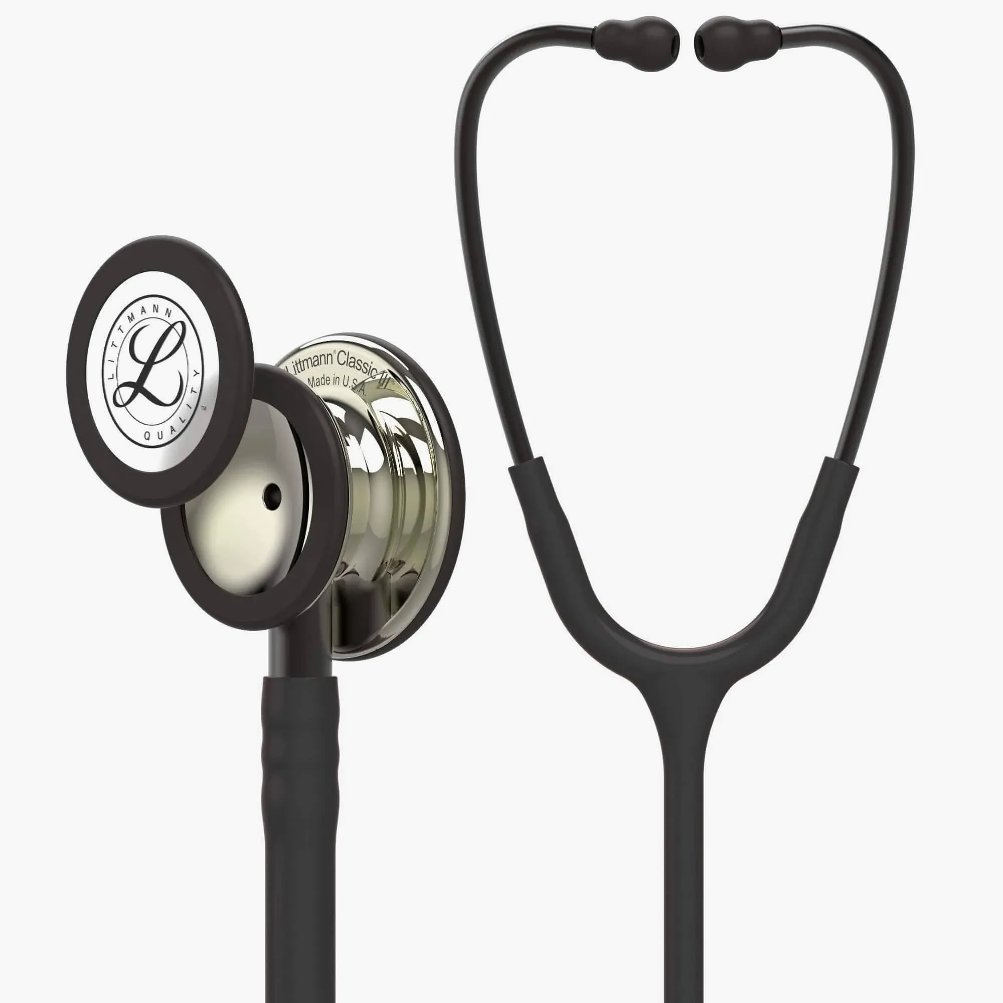 3M Littmann Classic III Monitoring Stethoscope, 5646, Limited Edition, More Than 2X as Loud*, Weighs Less**, Stainless Steel High Polish Copper Chestpiece, 27" Black Tube