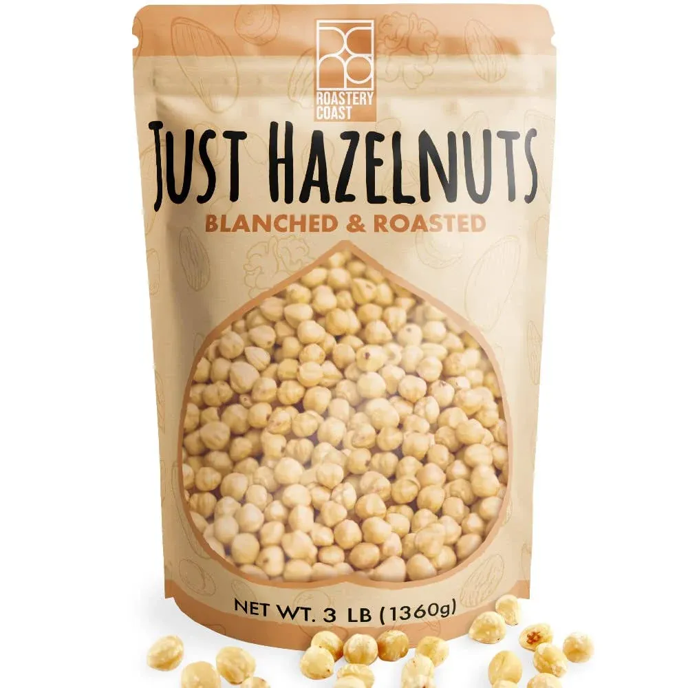 Roastery Coast - Blanched / Roasted Hazelnuts 3 lb |UNSALTED| Filberts | No Skin ...