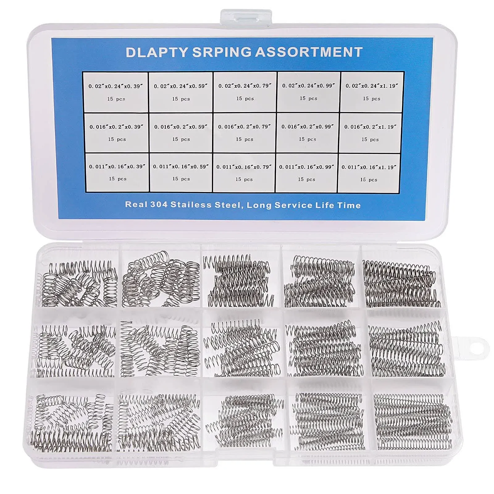 Small Springs Compression Kit Assortment Mechanical Steel Assorted Set Detent Pen Springs 225 pcs