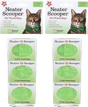 Neater Pet Brands Neater Scooper Scoop-to-Bag Cat Litter System Refill Bags (90 Count, Green)