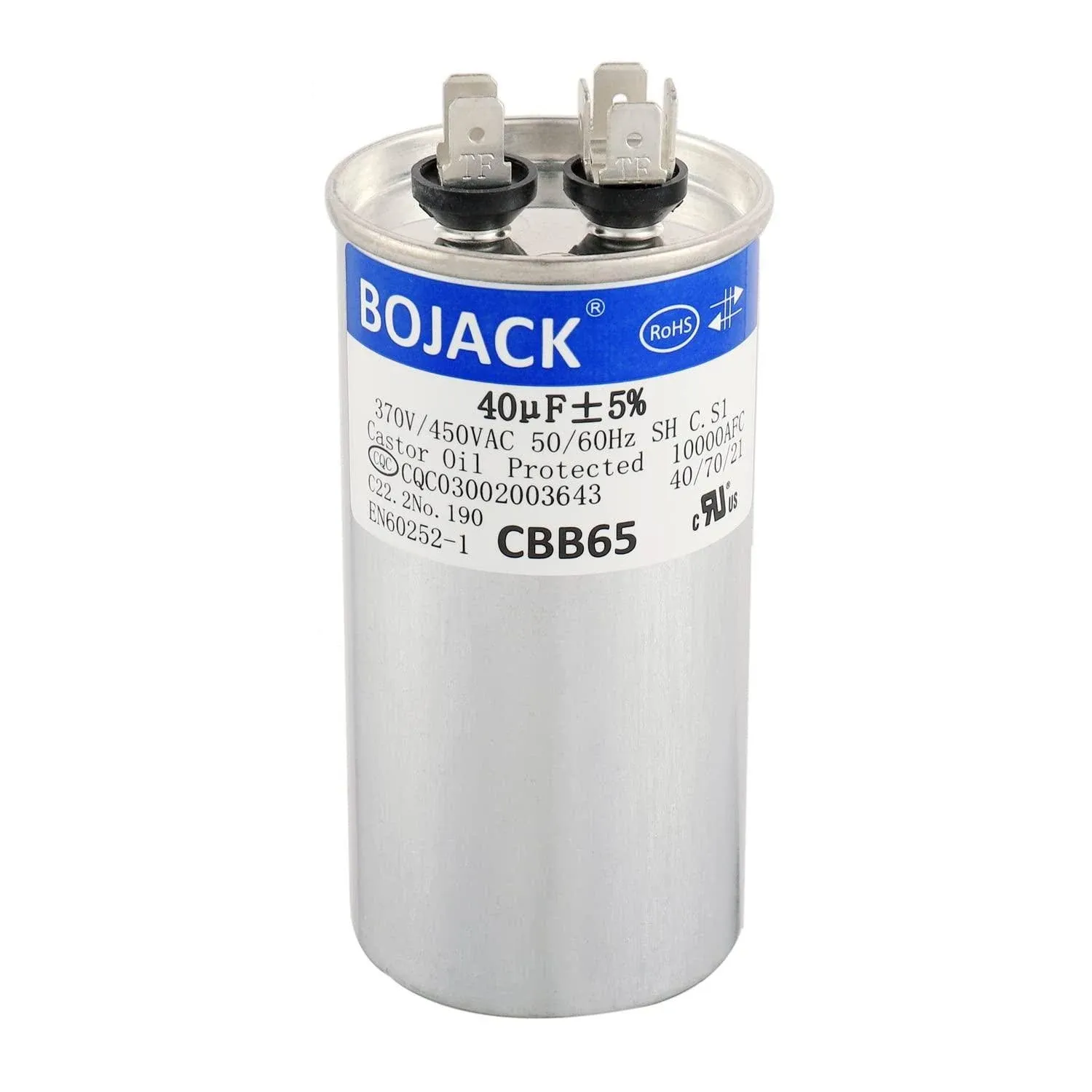 Bojack 40 UF Motor and Fan Starting Round Capacitor