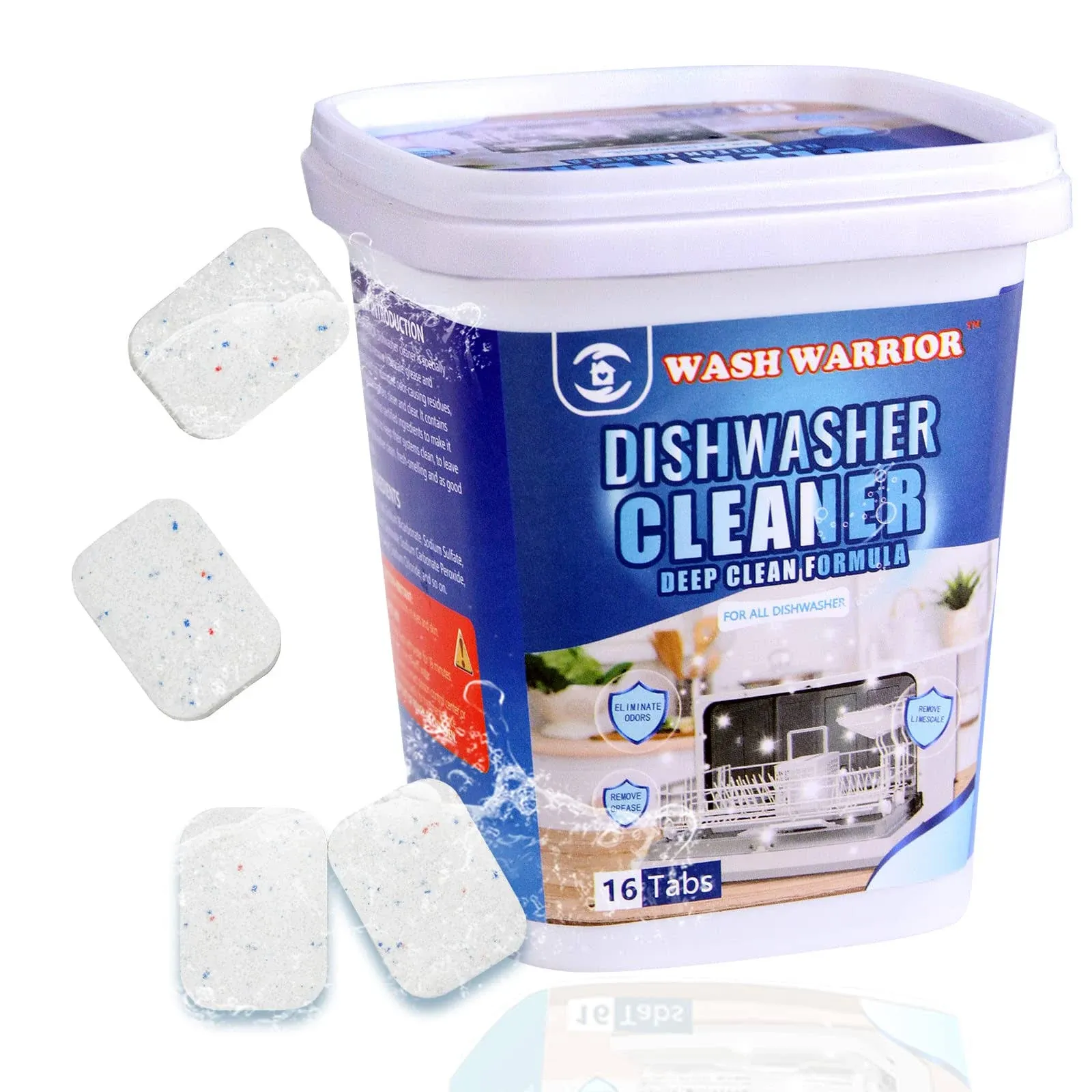 Wash Warrior Dishwasher Cleaner and Deodorizer, Dish Washer Cleaner, Dishwasher ...