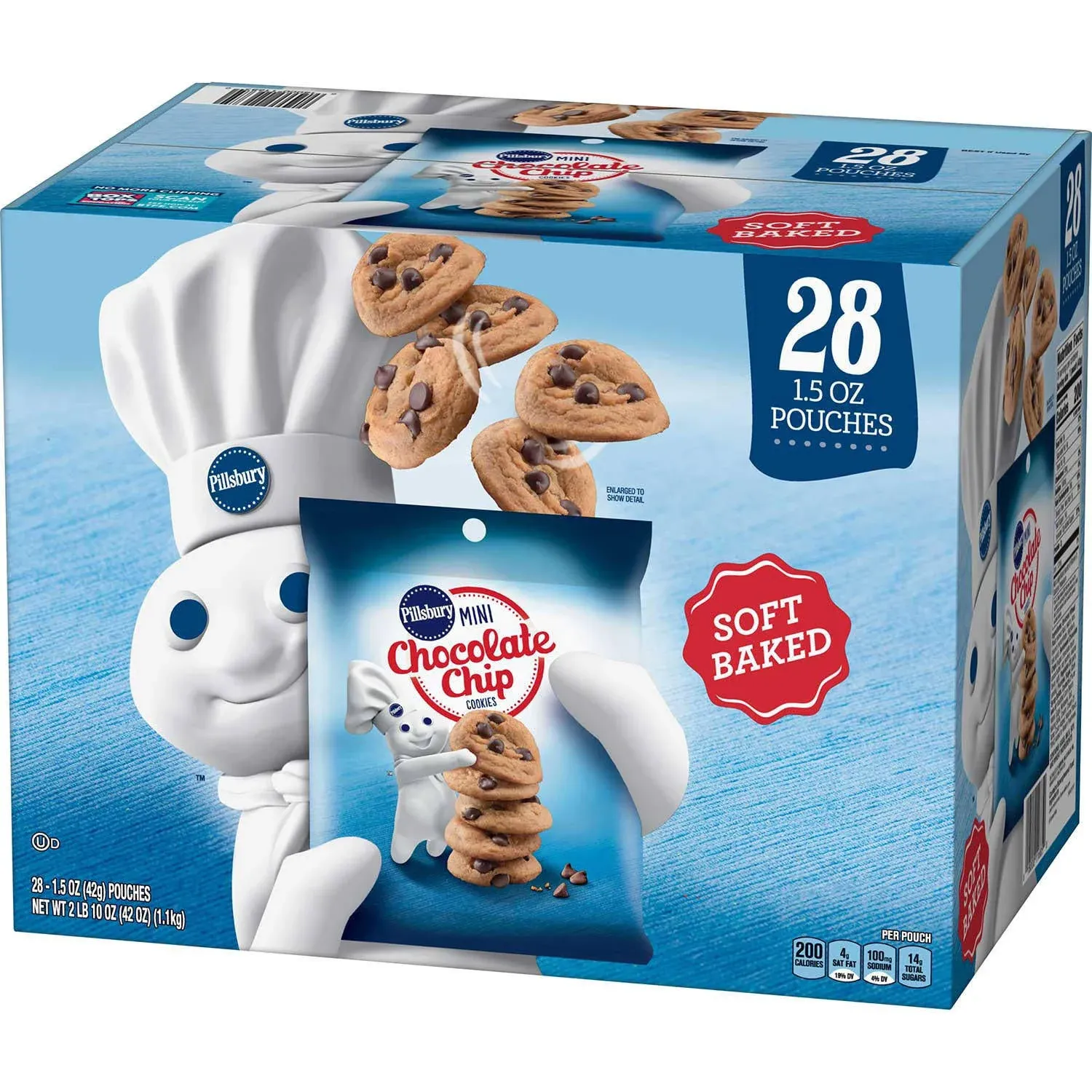 Pillsbury Soft Baked Mini Chocolate Chip Cookies - 1.5 oz