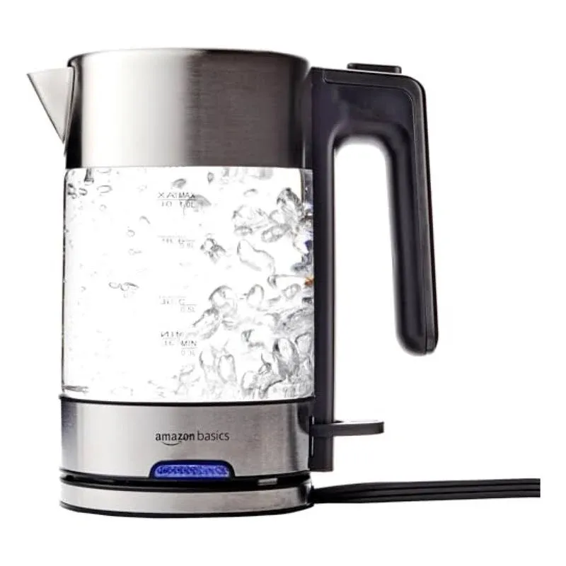 Rapid Glass Electric Kettle - 1.0 Liter - Cordless Serving - Fast-Heating