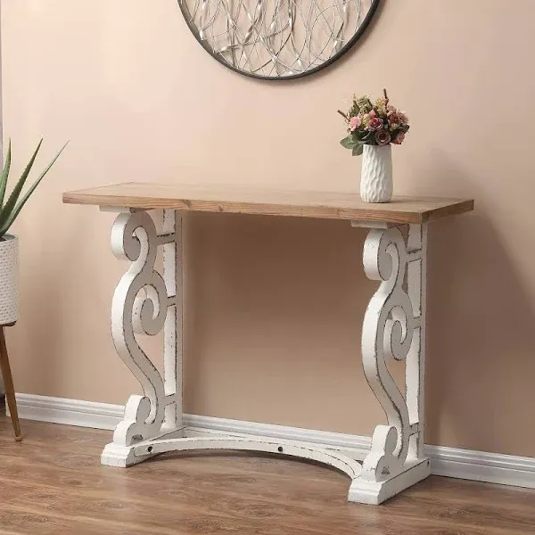 Kate and Laurel Wyldwood Country French Solid Wood Console Table