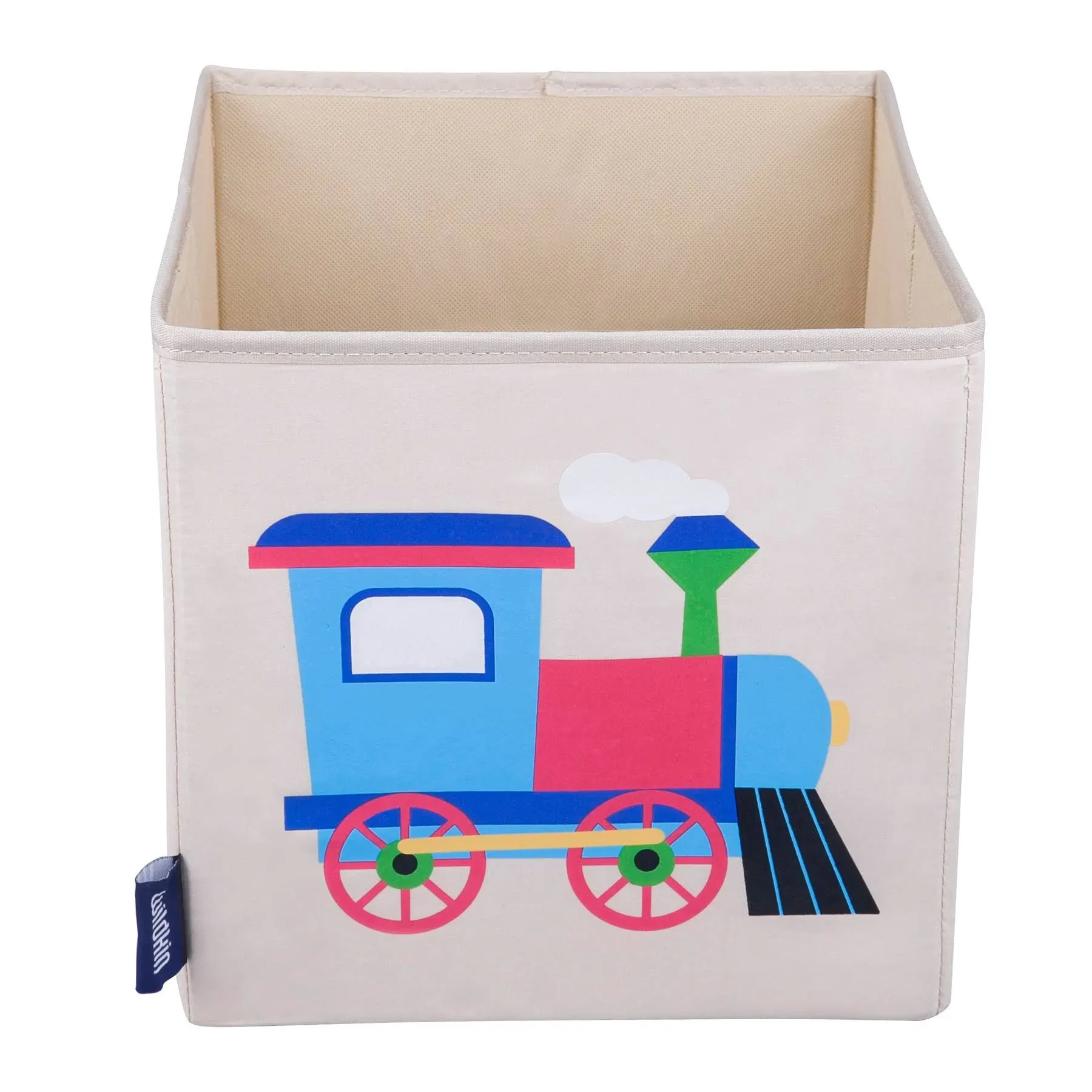 Train 10" Cube Canvas Toy Storage Box / Bin