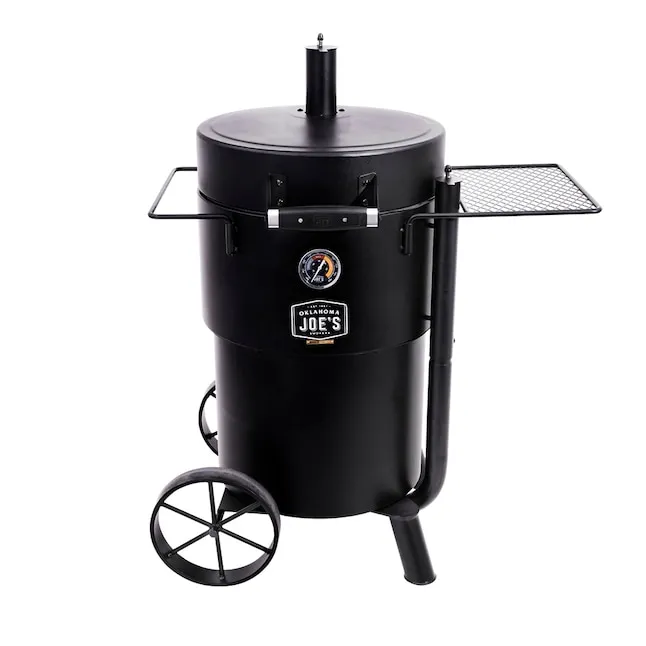 Oklahoma Joe's® Bronco Drum Charcoal Smoker, Black