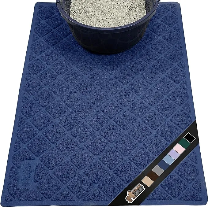 Gorilla Grip Original Premium Durable Cat Litter Mat, Traps Litter from Box and Cats, Scatter Control, Mats Soft on Kitty Paws, Easy Clean Mats