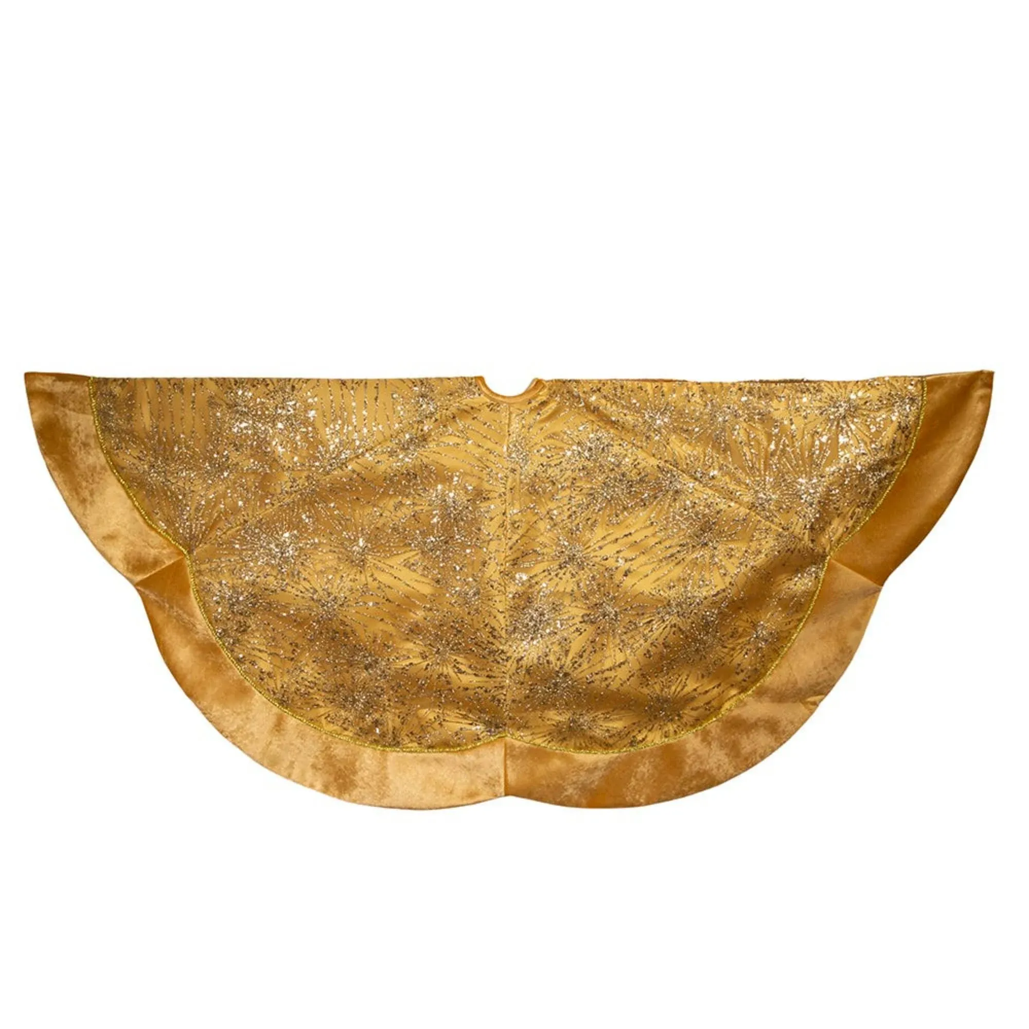 Kurt Adler 60-Inch Gold Velvet Glitter Tree Skirt