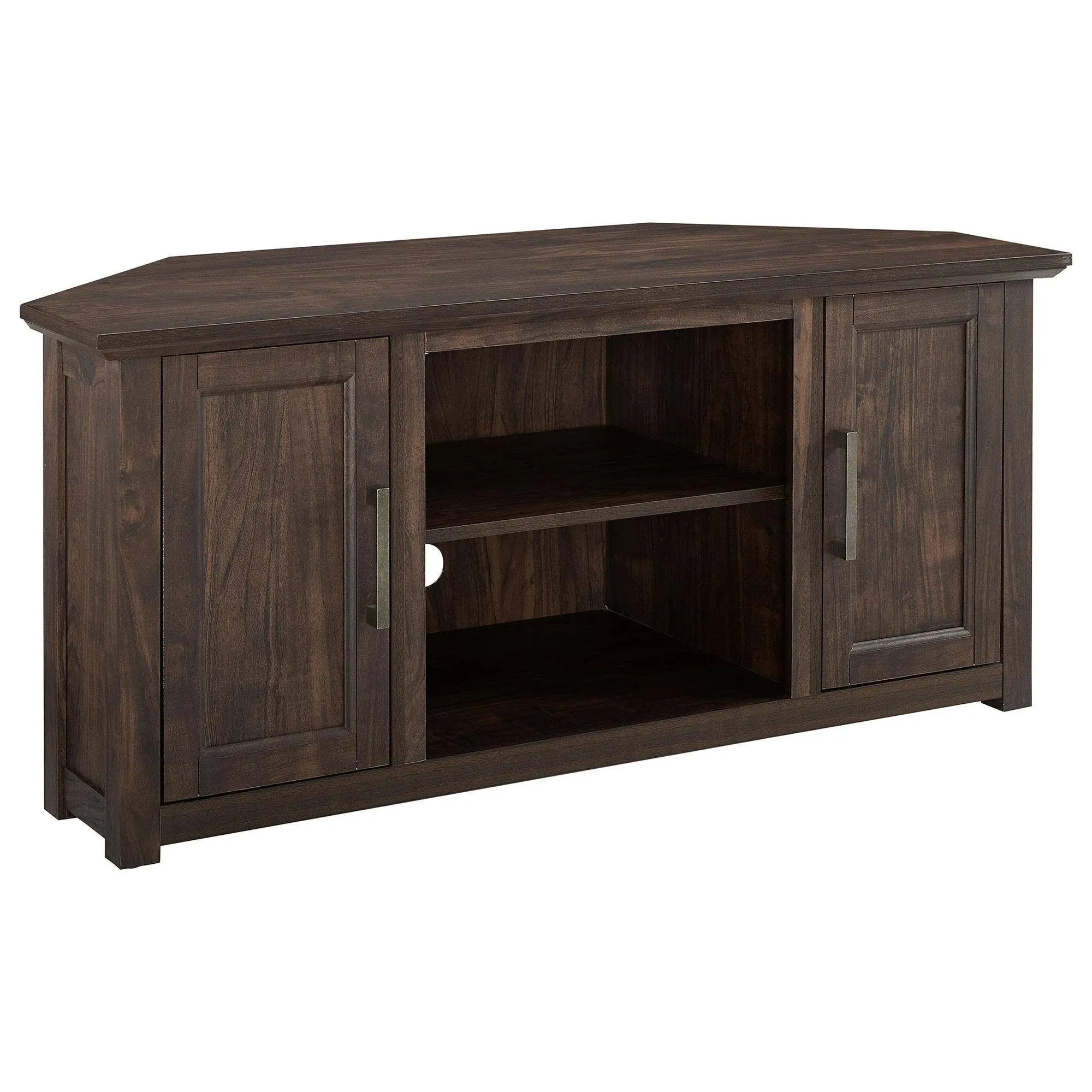 Crosley 48 in. Camden Corner TV Stand, Dark Walnut