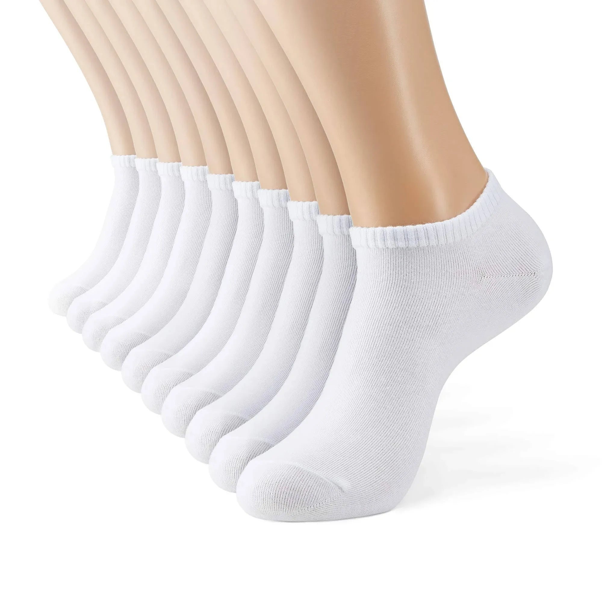 MONFOOT Women's and Men's 10-20 Pairs Thin Cotton Low Cut Ankle Socks, multipack