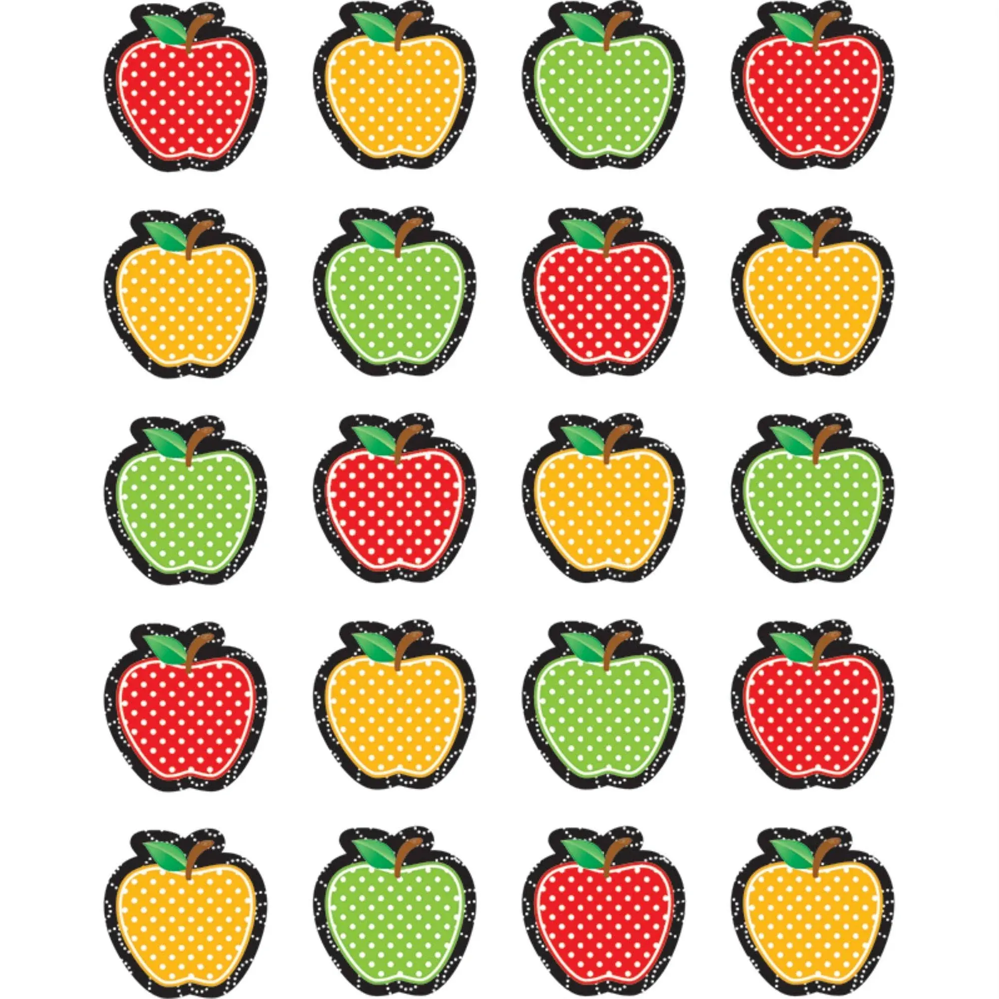 Dotty Apples Stickers Die Cut (Pack of 12)