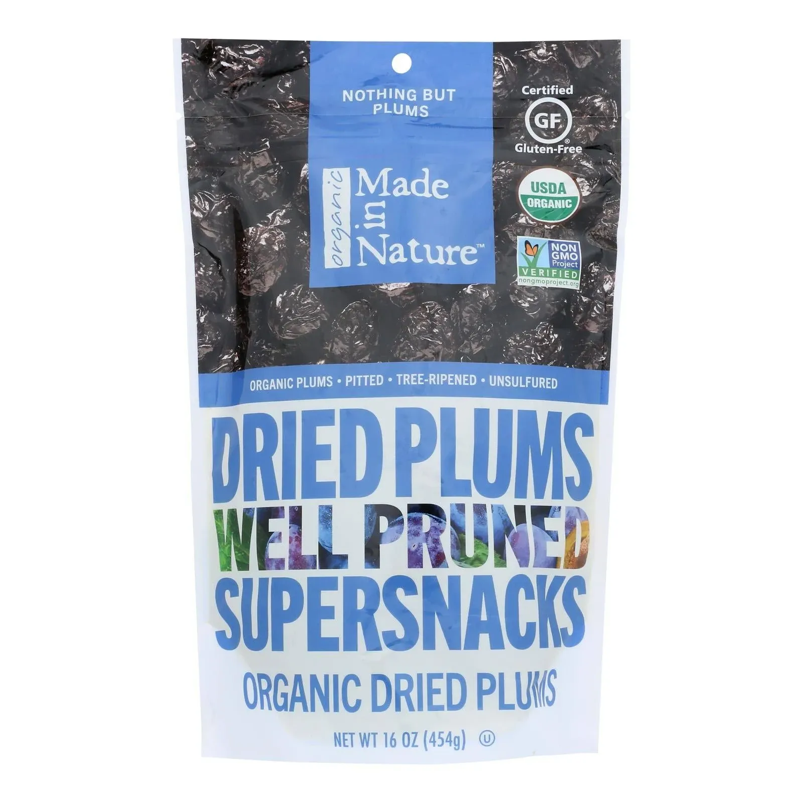 Made In Nature
           Dried Plums Well Pruned Supersnacks -- 16 oz
        
        
        
        
        
          
          SKU #: 720379505905
          
            Shipping Weight:
              1.03 lb