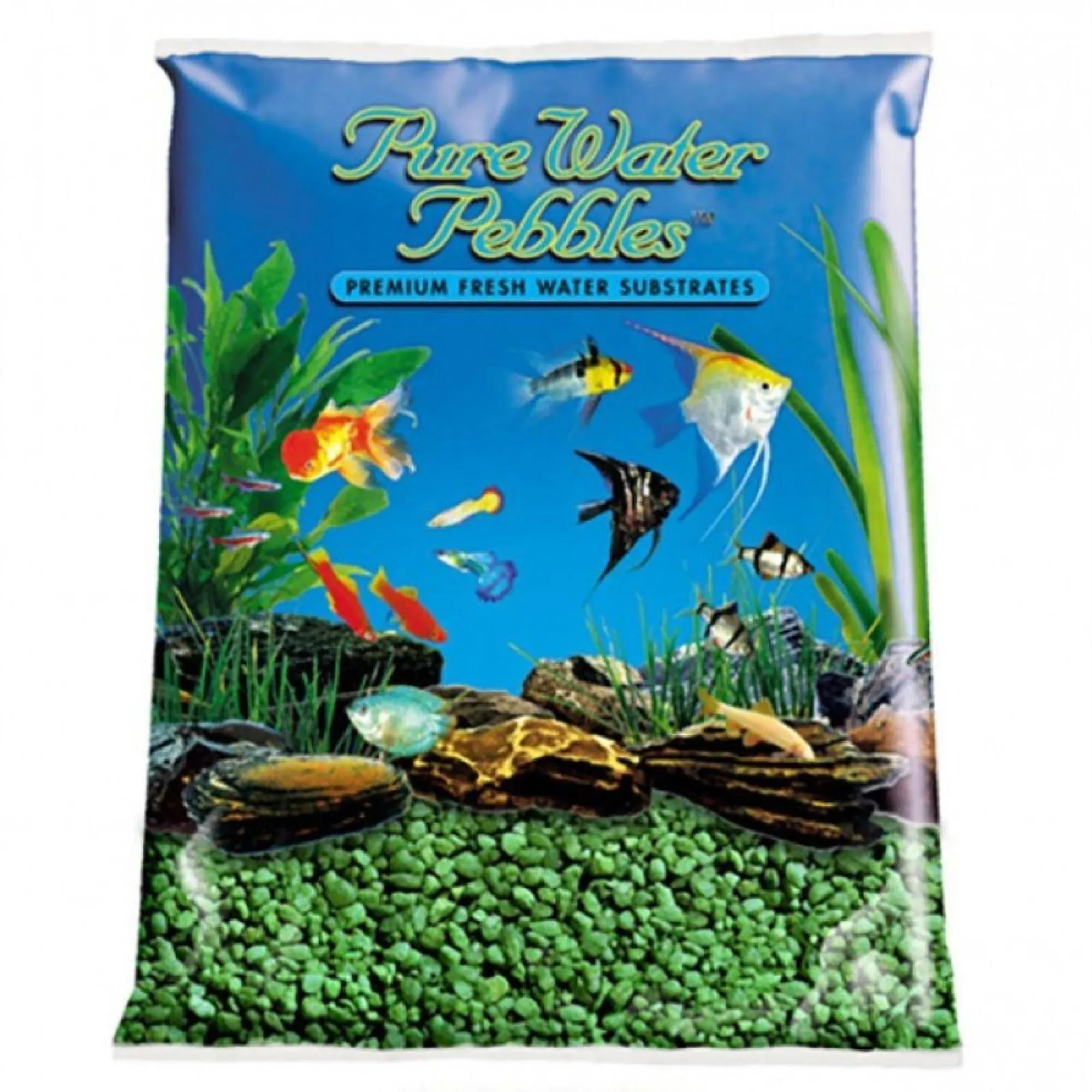 Pure Water Pebbles Aquarium Gravel - Emerald Green - 5 lbs