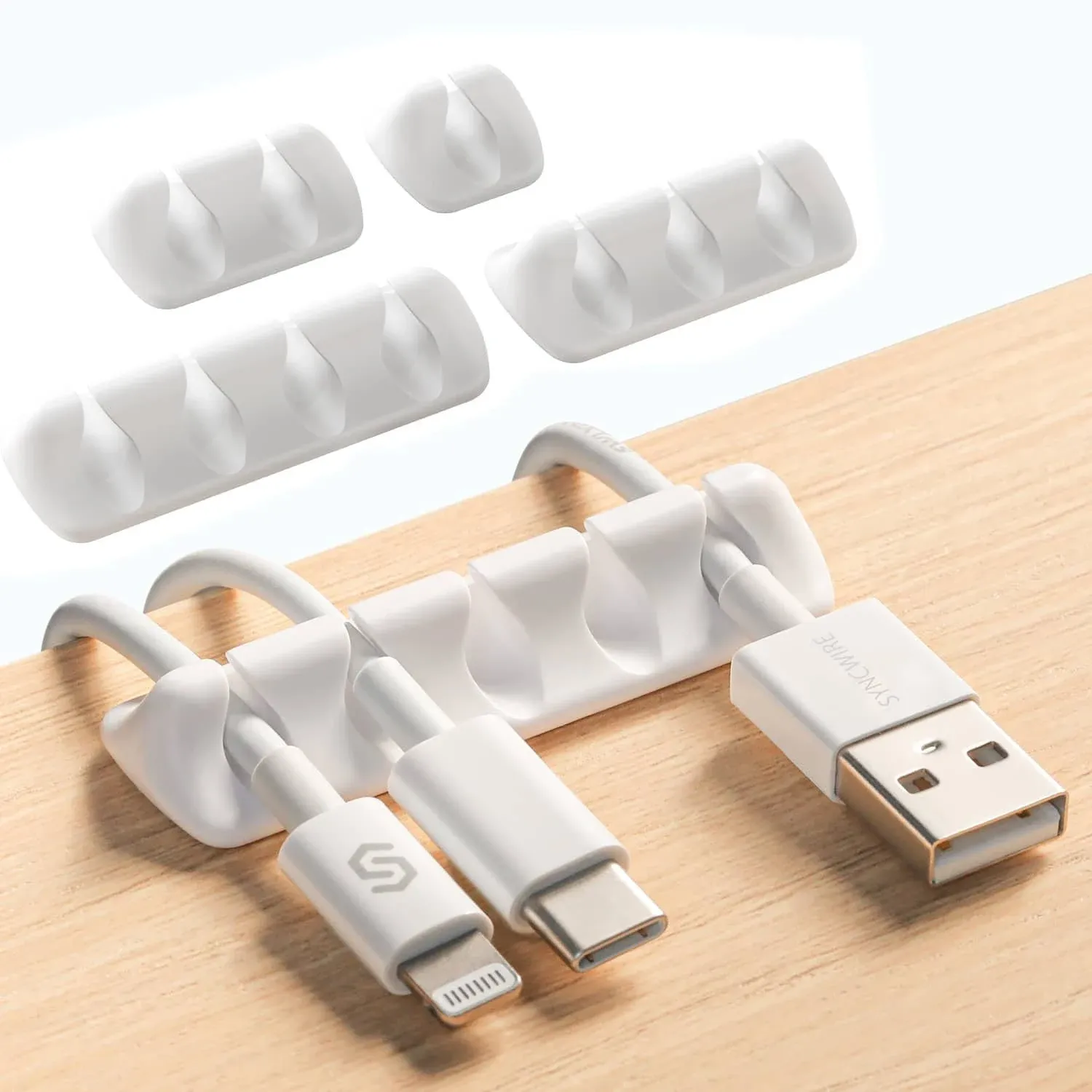 Syncwire Cable Clips Cord Organizer / Management Self Adhesive USB Cable